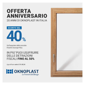 Pop up offerta anniversario finestre Oknoplast